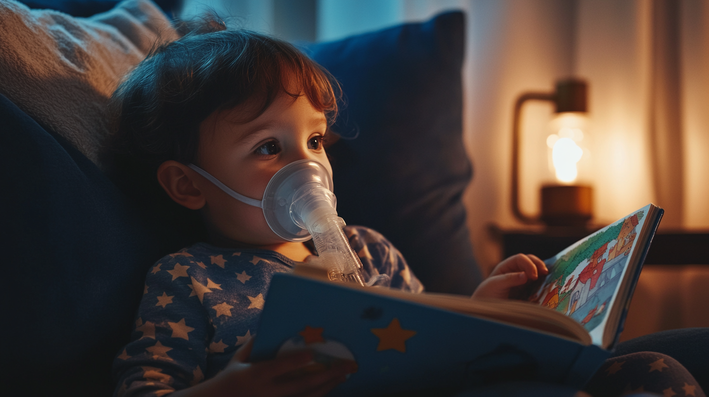 Dziecko korzystające z nebulizatora
